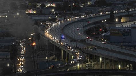 Los Angeles freeway closed after arson fire set to fully reopen before Monday morning’s rush hour